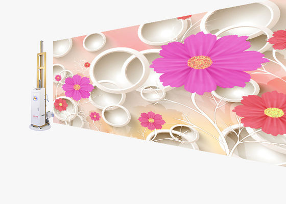 62 کیلوگرم 720x2880Dpi چاپگر عمودی تزئینی دیوار ، دستگاه نقاشی دیواری به صورت خودکار